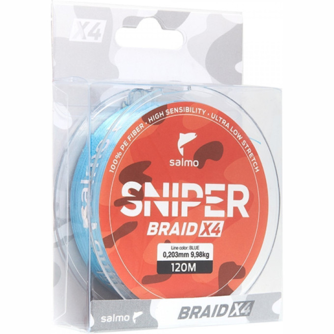 Леска плетёная SALMO Sniper Braid Blue 120/023 4925-020